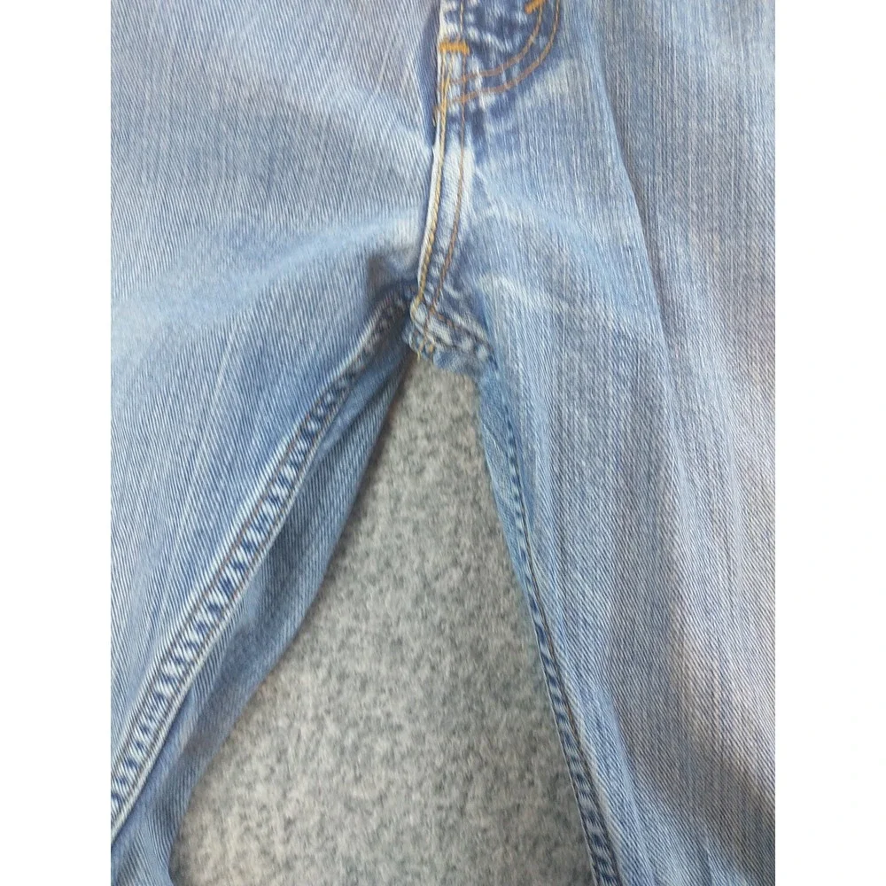 Levis 559 Relaxed Straight Jeans Mens 34x33 Light Wash Distressed Blue Denim